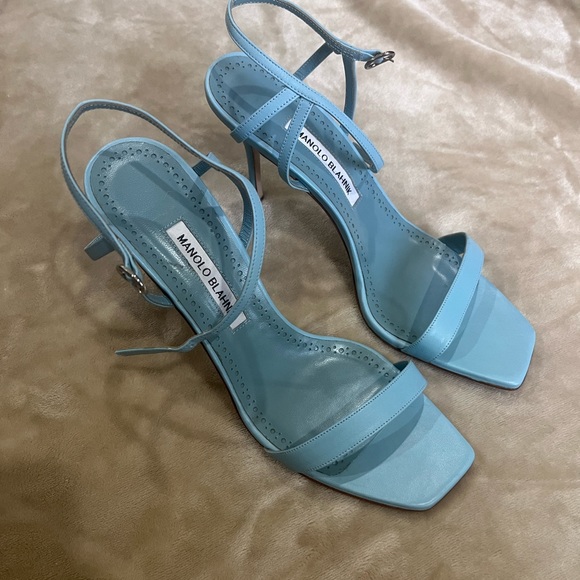 Blue square toe manolo blahnik - Picture 2 of 6